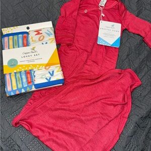 Copper Pearl Red Knotted Gown & Lovey